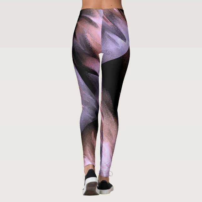 Arbetsytan för vattenfärgsfilter Abstrakt Penseldr Leggings (Baksida)
