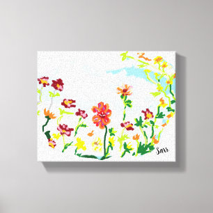 Arbetsytans figursättning: Vildens blommor Canvastryck