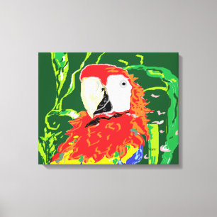 Arbetsytans radbrytning /A Parrot Canvastryck