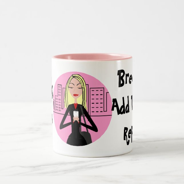 ArbetsZen: Andas, tillfoga Vodka, repetition Två-Tonad Mugg (Center)