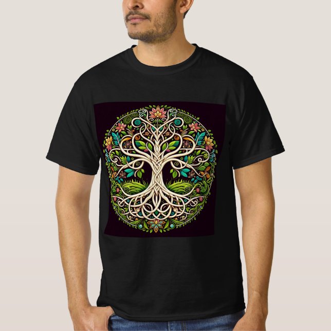 Árbol de la Vida: Conexiones Naturales T Shirt (Framsida)