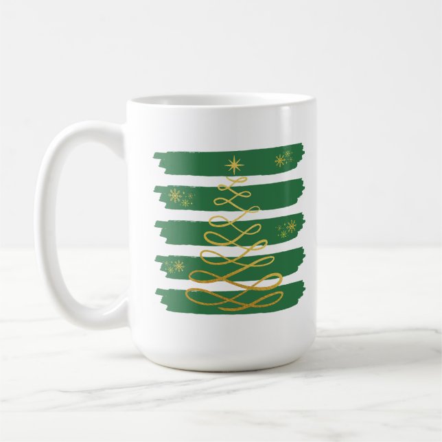 Árbol navideño dorado kaffemugg (Vänster)