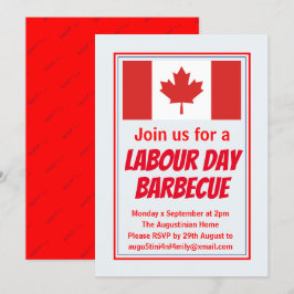 ARBOR DAY BBQ BARBECUE Canada Flagga Customized Inbjudningar