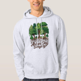 Arbor Day Varje dag Earth Planet Lycklig Arbor Day Hoodie