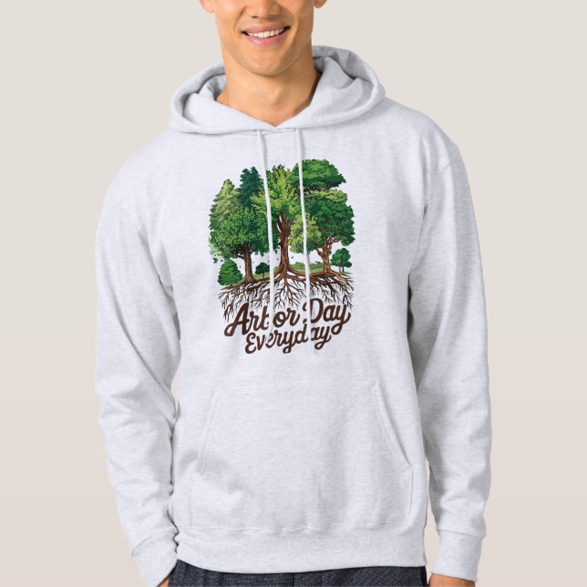 Arbor Day Varje dag Earth Planet Lycklig Arbor Day Hoodie (Framsida)