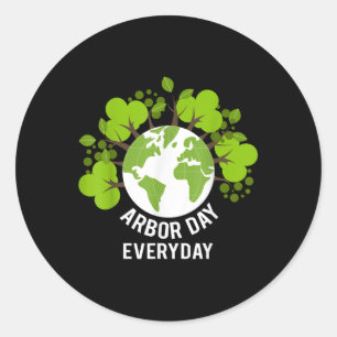 Arbor Day varje dag jord planet årsdag män kvinnor Runt Klistermärke