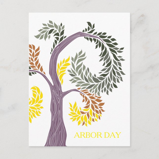 arbordagen i träd, genom att främja abbey vykort (Framsida)