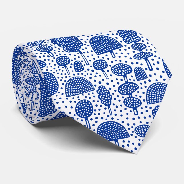 Arboretum 230715 - marinblå på vitt slips (Rullad)