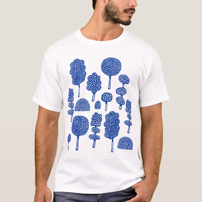 Arboretum 230715 - marinblå t shirt (Framsida)
