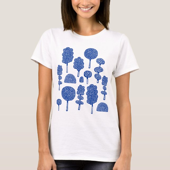 Arboretum 230715 - marinblå tee shirt (Framsida)