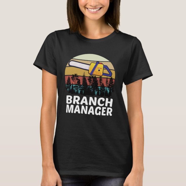 Arboriculture Professional Tree Surgeon Branch Man T Shirt (Framsida)