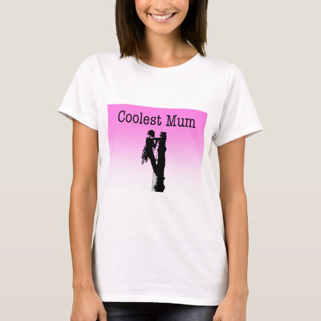 Arborist Chainsåg Morsa T Shirt (Framsida)