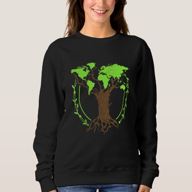 Arborist Gardener Träd World Map Nature 3 T Shirt (Framsida)