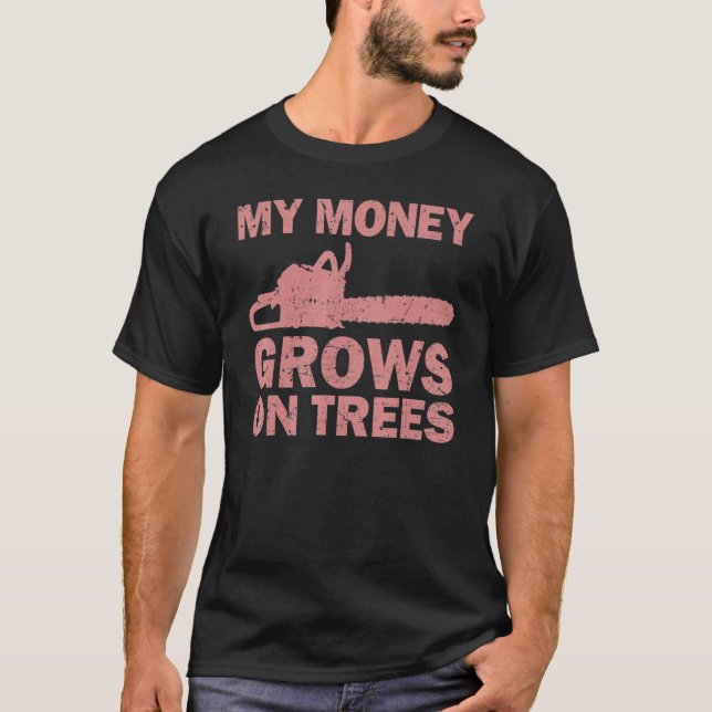 Arborist Logger Manar Coola Träd Kliber Lumberjack T Shirt (Framsida)