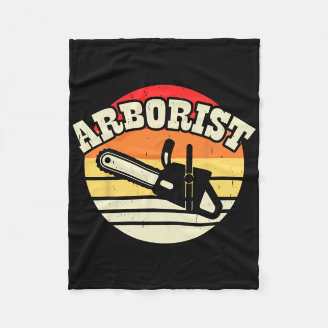 Arborist Lumberjack Tree Climber Cutter Trimmer Tr Fleecefilt (Framsidan)