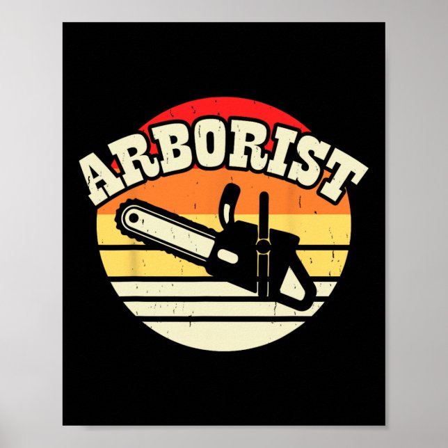 Arborist Lumberjack Tree Climber Cutter Trimmer Tr Poster (Framsidan)