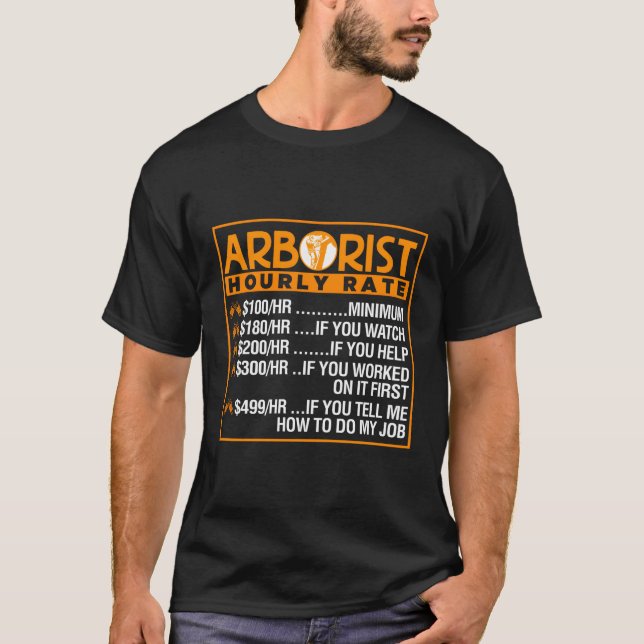Arborist per timme t shirt (Framsida)