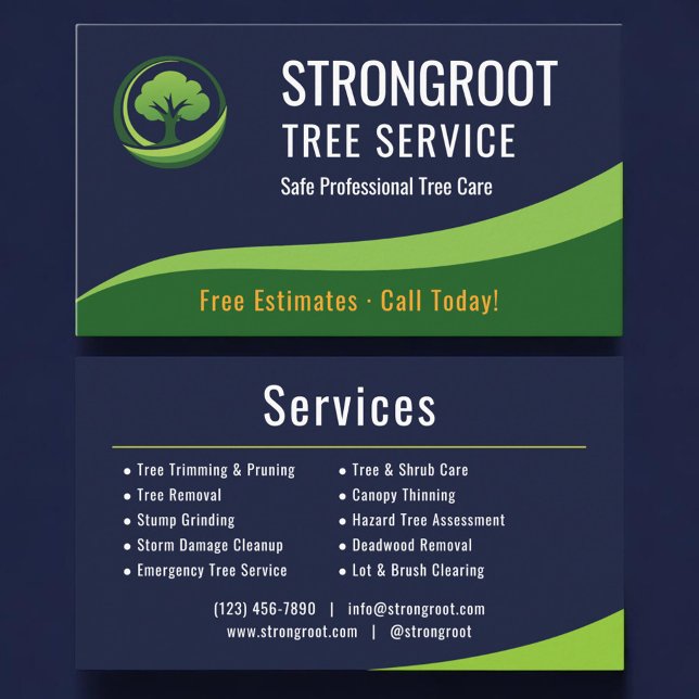 Arborist Träd Beskärning Tjänst Professionell Visitkort (Skapare uppladdad)