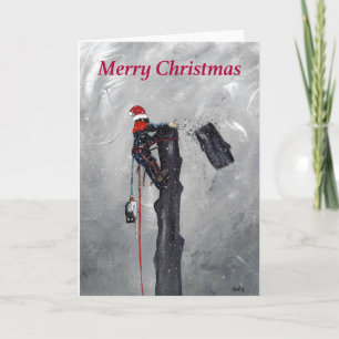 Arborist träd surgeon christmas-kort helgkort