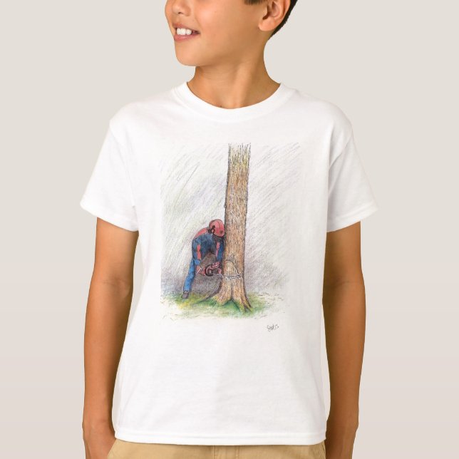 Arborist Träd Surgeon T-shirt (Framsida)