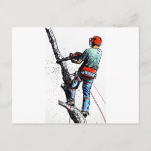 Arborist Träd Surgeon Vykort