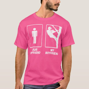 Arborist Trädklättrare Min Pojkvän Utomhusman Virk T Shirt