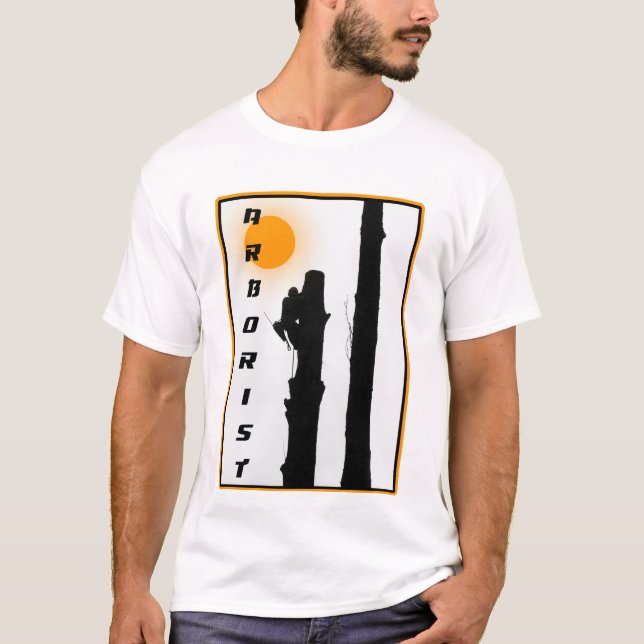 Arborister T shirt: Stigning sol silhouette-klimat Shirt (Framsida)