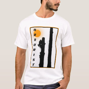 Arborister T shirt: Stigning sol silhouette-klimat T Shirt