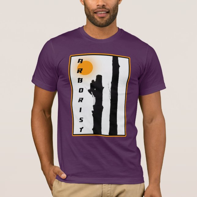 Arborister T shirt: Stigning sol silhuette-klimat T Shirt (Framsida)