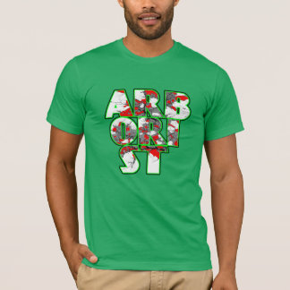 Arboristisk grönt och röd Coola T Shirt
