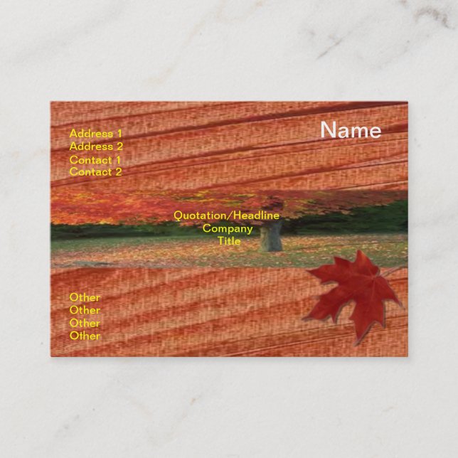 Arboristiskt Affärskort Visitkort (Framsida)