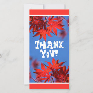 Arboristiskt Fiery Fall Färg: Red Maple Löv Tack Kort