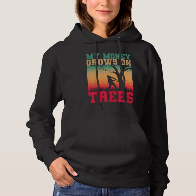 Arborists My Money Grows On Trees Tree Cutters Tre T Shirt (Framsida)