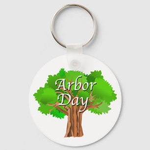 Arbour Day Träd Helgdag Nyckelring