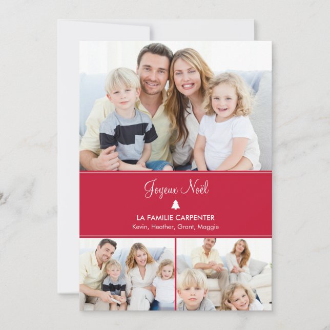 Arbre cartes de photo de vacances modernes julkort (Framsida)