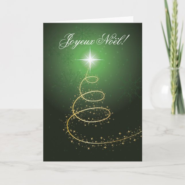Arbre de Noël Abstrait vertcartes Helgkort (Framsida)