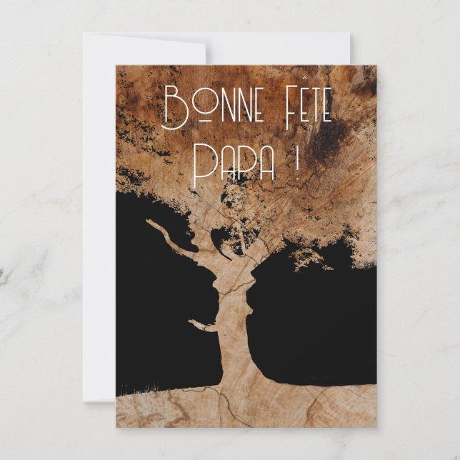 Arbre en bois - Bonne fête papa ! Kort (Framsida)