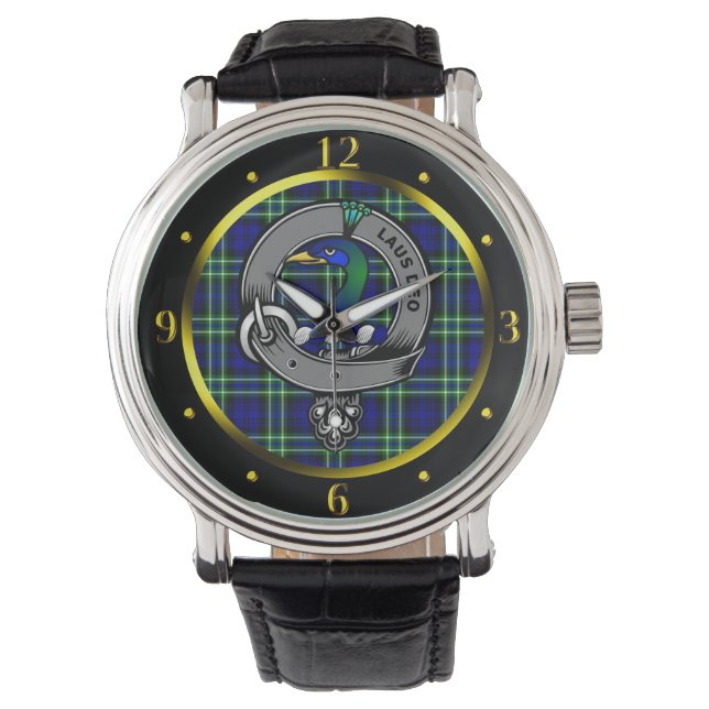 Arbuthnot Klan Badge & Tartan Armbandsur (Framsida)