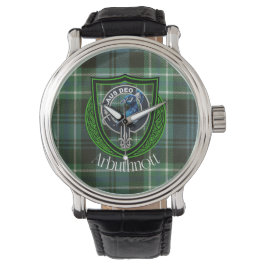 Arbuthnott Scottish Klan Tartan och Vapensköld Armbandsur