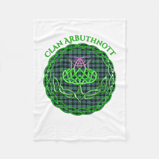 Arbuthnott Scottish Tartan Celtic Thistle Fleecefilt (Framsidan)