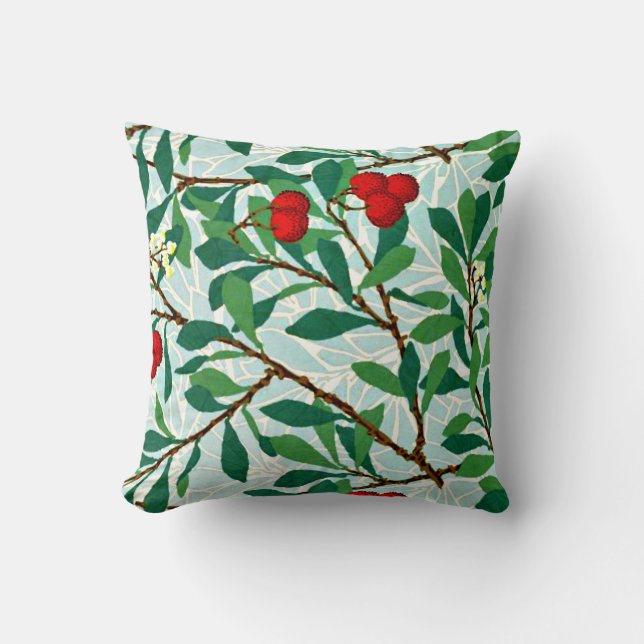 Arbutus, berömd mönster av William Morris Kudde (Framsida)