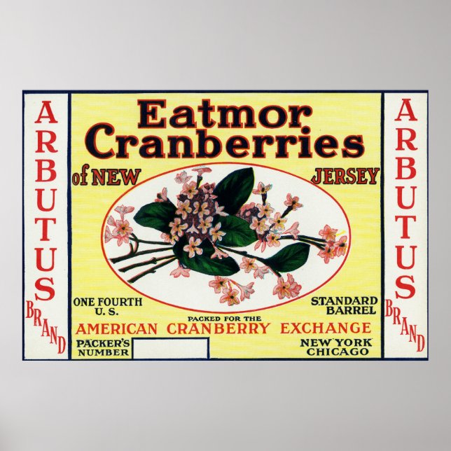 Arbutus Eatmor Cranbär Brand Poster (Framsidan)