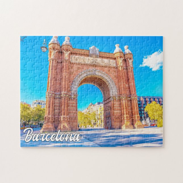 Arc de Triomf, Barcelona, Spanien Pussel (Horisontell)