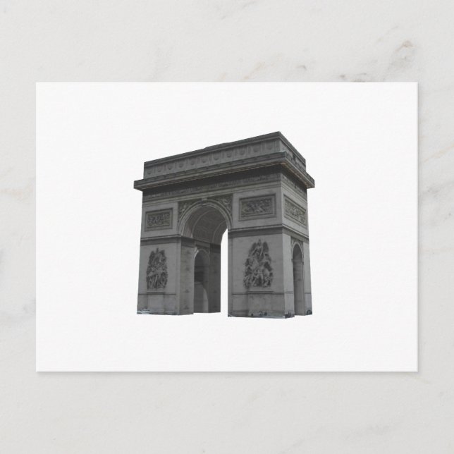 Arc de Triomphe: 3D-modell: Vykort (Framsida)