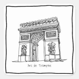 Arc de Triomphe - Arch of Triumph Paris Landmark Fyrkantigt Klistermärke