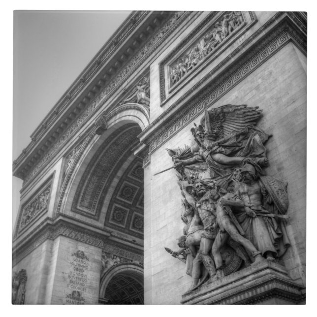 Arc de Triomphe b/w Kakelplatta (Framsidan)