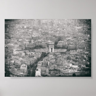 Arc De Triomphe Berömd Monuments i Paris Poster