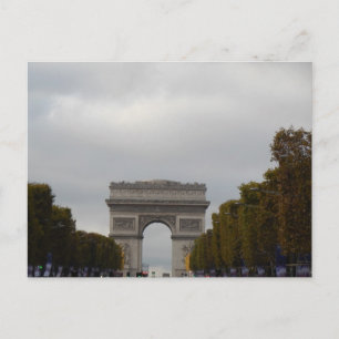 Arc de Triomphe Champs Elysee Paris Frankrike Vykort
