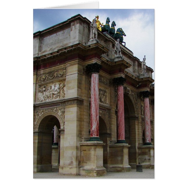Arc de Triomphe de Carrousel. Hälsningskort (Framsidan)