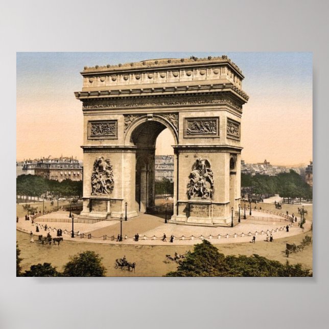 Arc de Triomphe, de l'Etoile, Paris, Frankrike cla Poster (Framsidan)